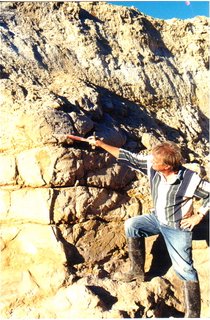 John Lindsey during the later excavations using a bulldozer.